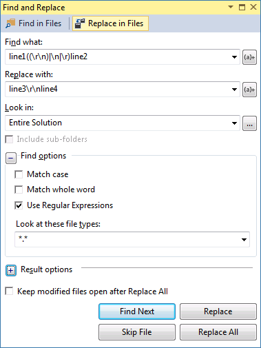 microsoft word find and replace newline